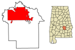 Montgomery County Alabama Incorporated and Unincorporated areas Montgomery Highlighted